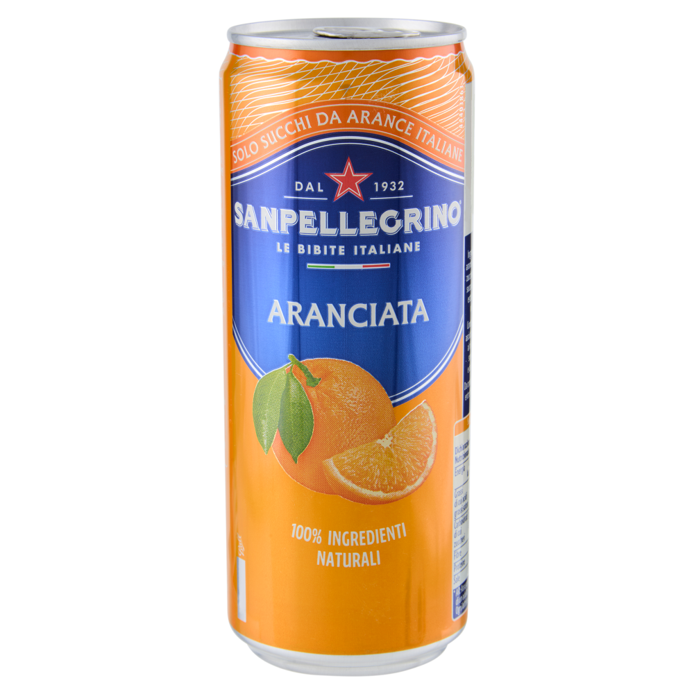 BIBITE SANPELLEGRINO, Bevanda Gassata, Aranciata, Lattina - 330ml