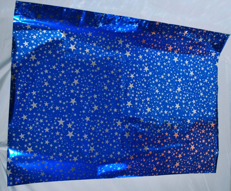 Carrefour Carta Cielo Metallizzato Stelle Arg. cm 100 X 70 Arrot.