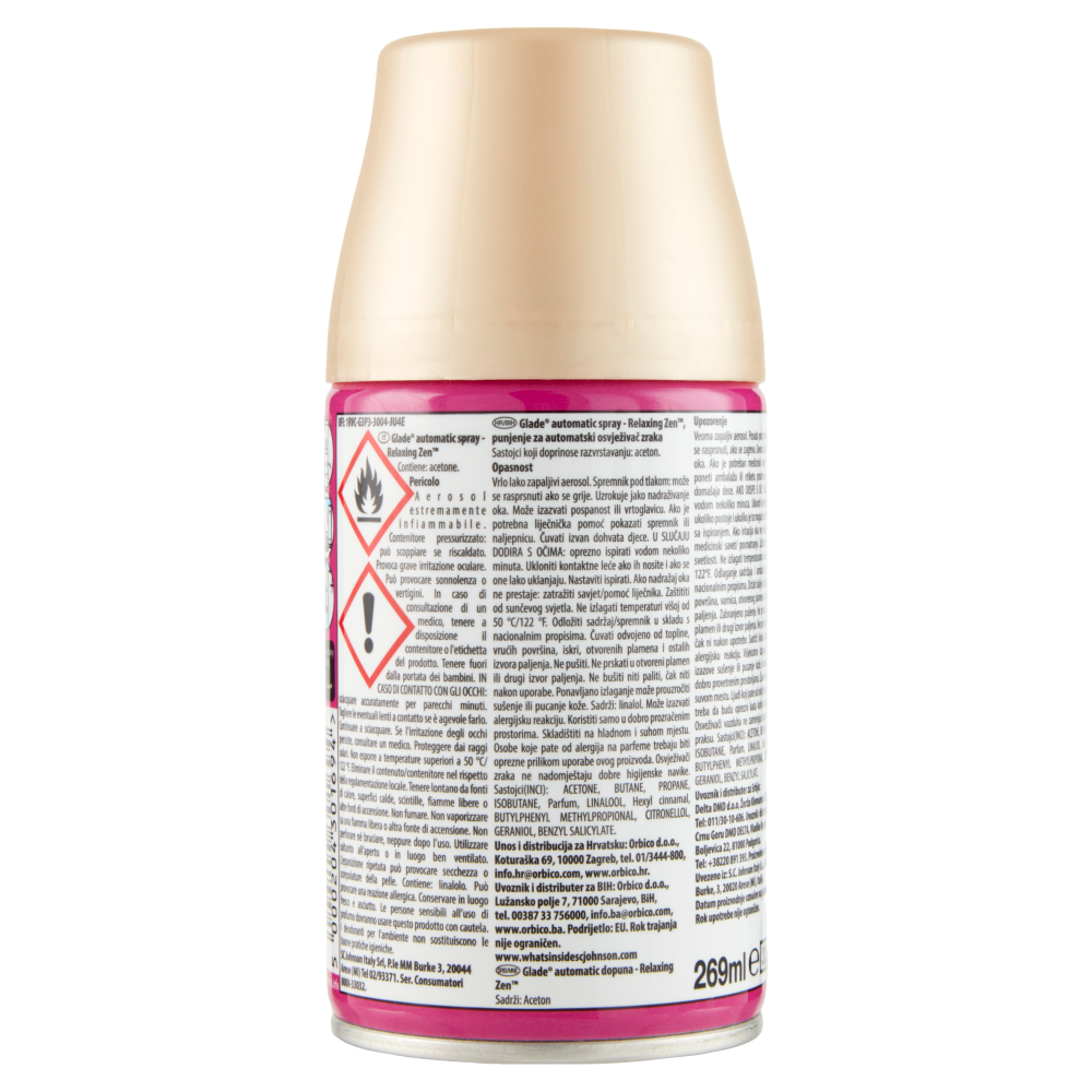 Glade Automatic Spray Ricarica, Profumatore per Ambienti, Fragranza  Relaxing Zen 2 x 269 ml ->