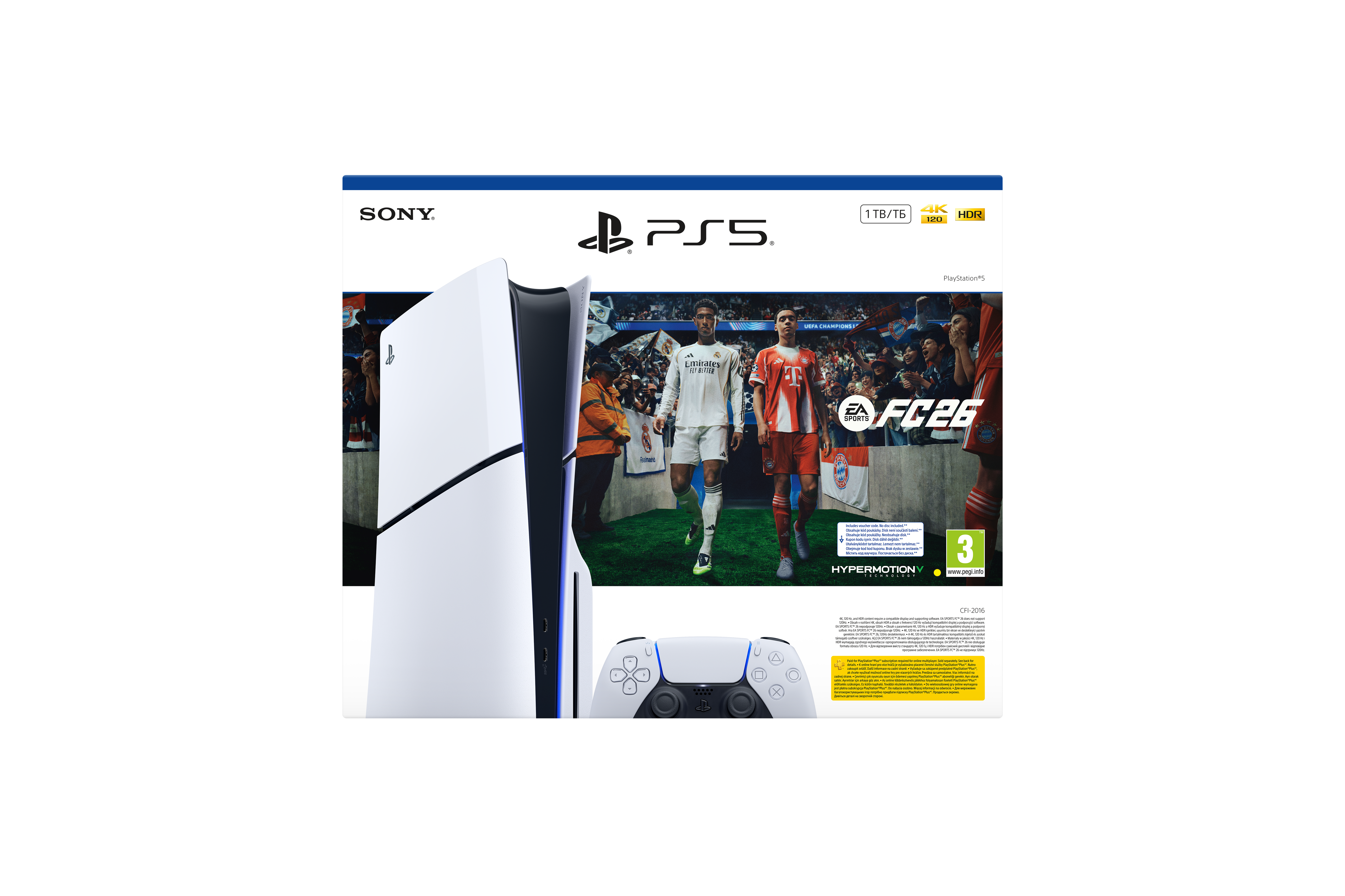 Sony PlayStation 5 Digital + EA Sports FC 26 Bundle 825 GB Wi-Fi Nero, Bianco