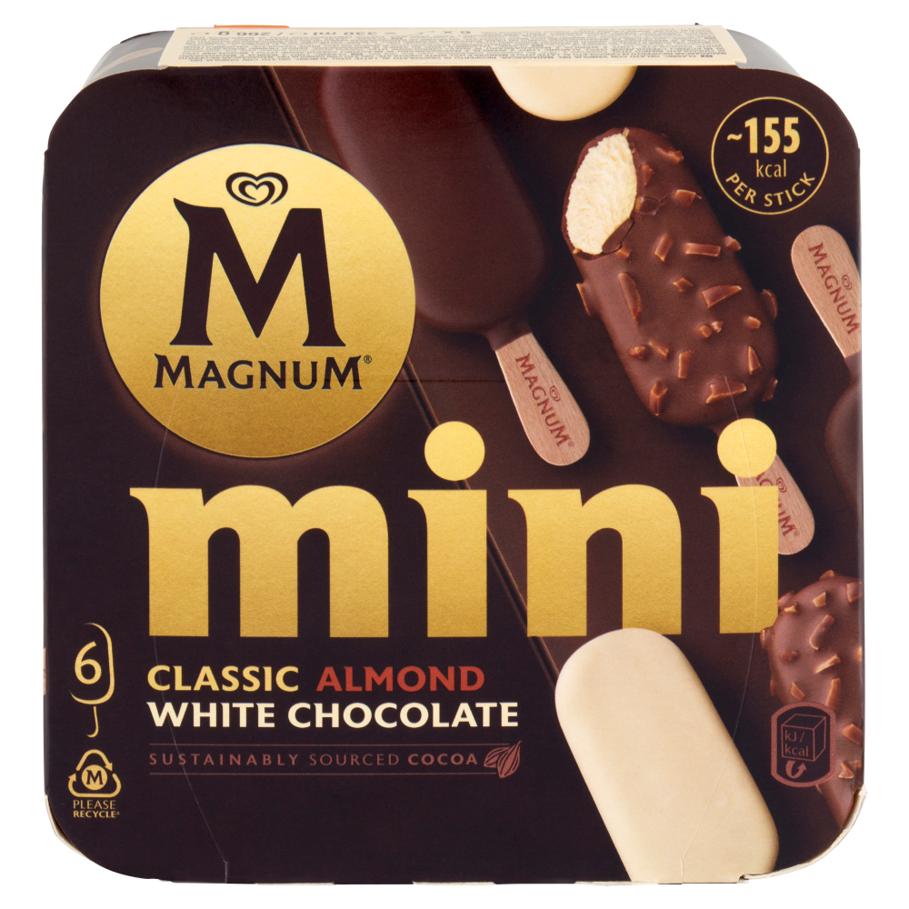 Magnum mini Classic Almond White Chocolate 6 Gelati 266 g