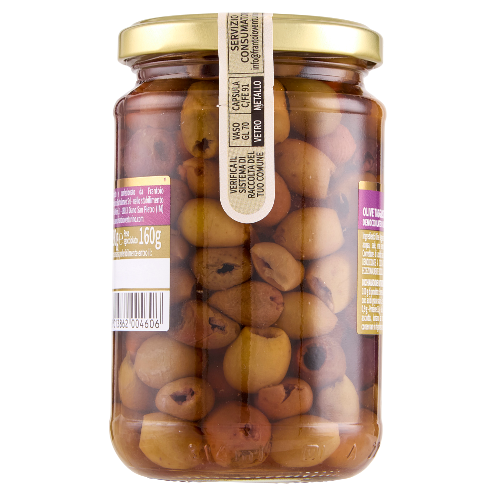 Venturino Bartolomeo Olive Taggiasche Liguri IGP Denocciolate in Salamoia 290 g