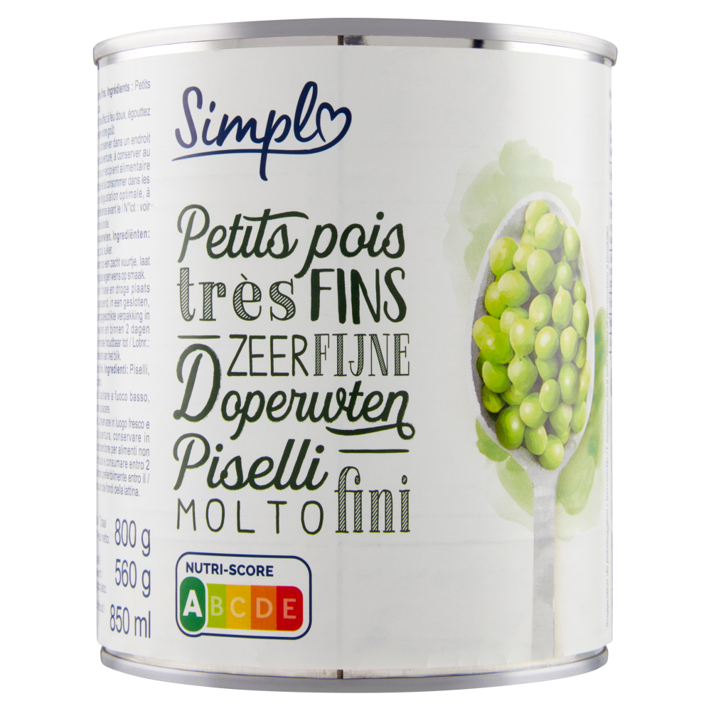 Simpl Piselli Molto fini 800 g