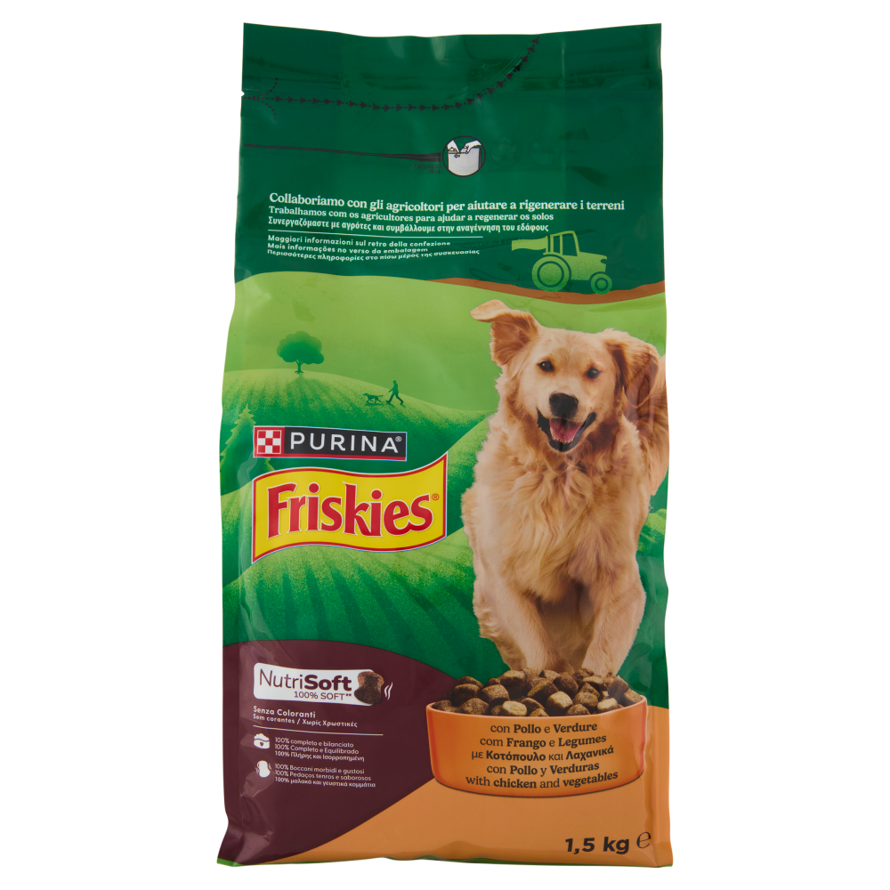 PURINA FRISKIES NutriSoft Pollo e Verdure 1,5kg