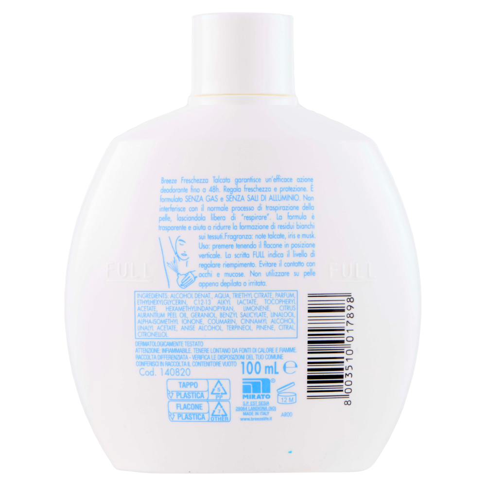 Breeze Freschezza Talcata Deodorante Profumato 48h 100 mL