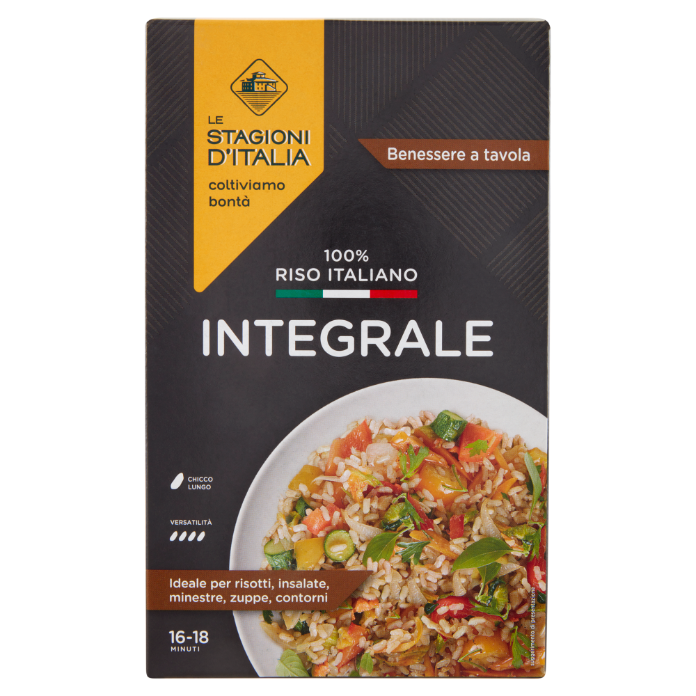 Le Stagioni d'Italia 100% Riso Italiano Integrale 1 Kg