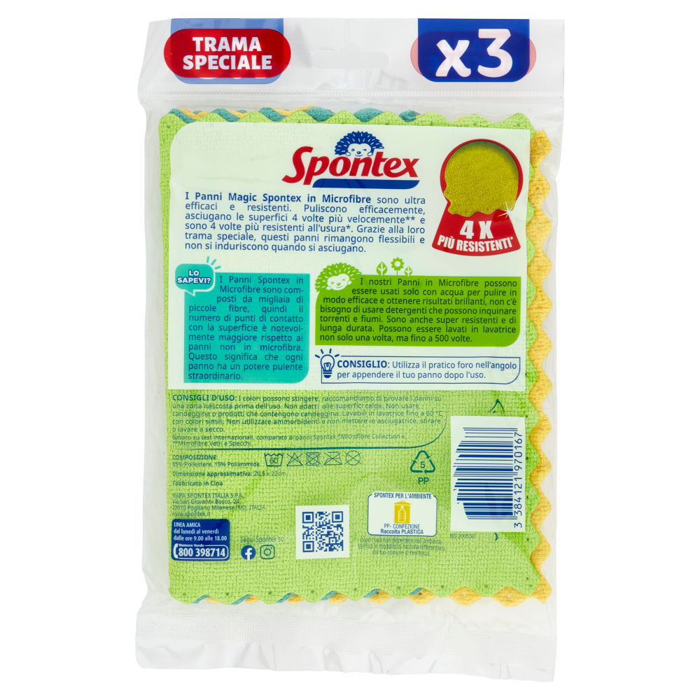 Spontex Microfibre Panni Magic x3
