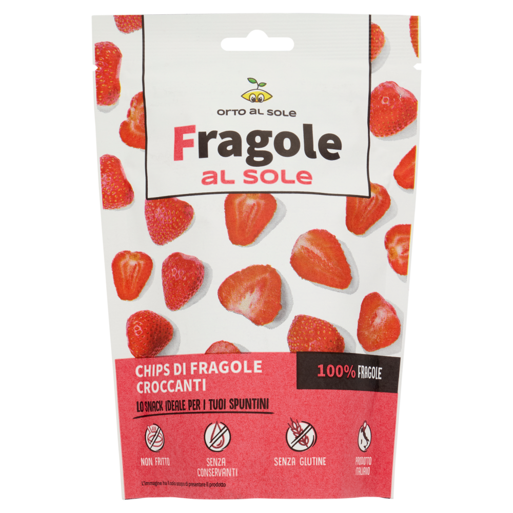 Orto al Sole Fragole al sole Chips di Fragole Croccanti 15 g