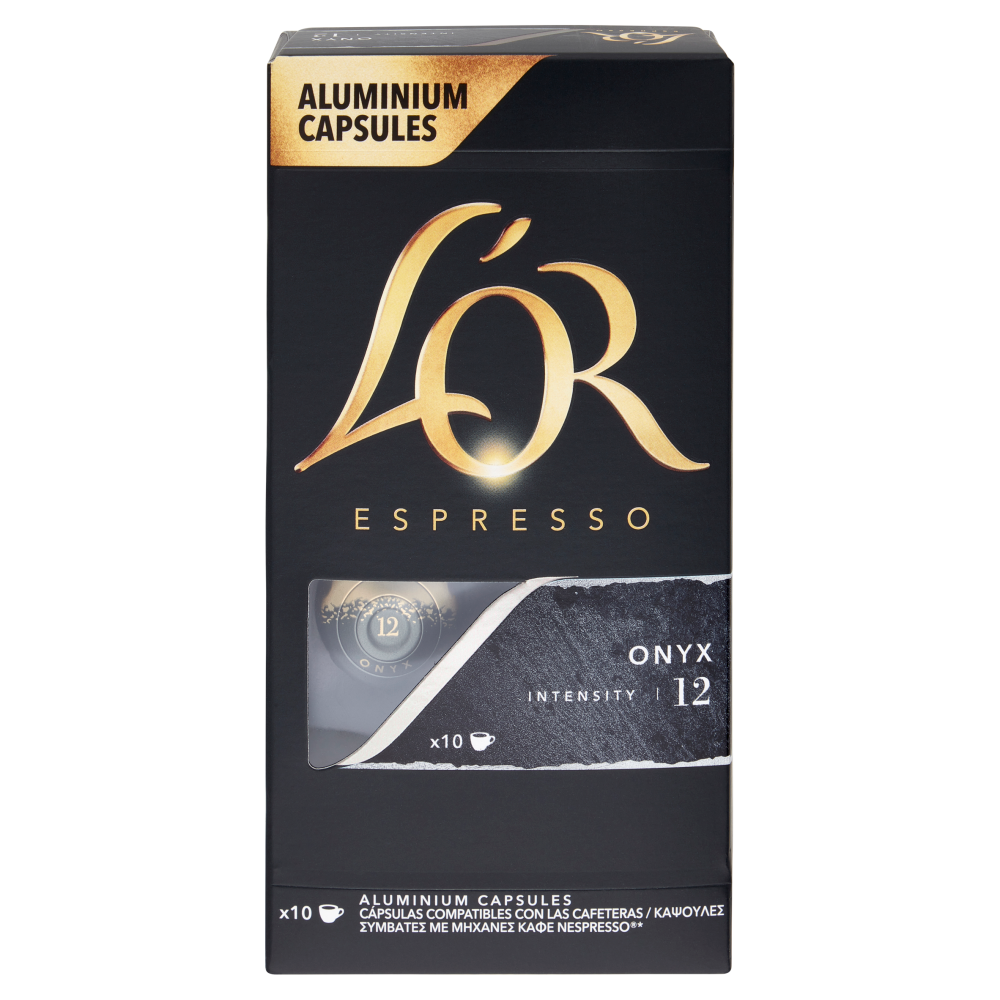 L'Or Espresso Onyx 12- 10 Capsule Caffè Compatibili con Macchine Nespresso*® Original 52g