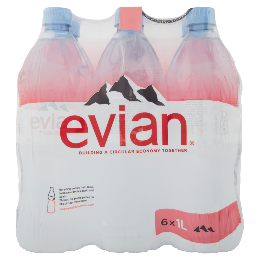 Evian Acqua Minerale Naturale 6 x 1 L