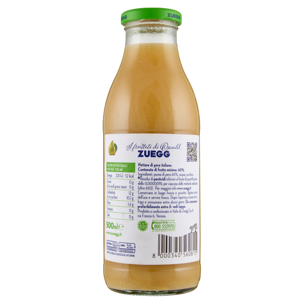 Zuegg I frutteti di Oswald Zuegg Zero Residui* Nettare Pere Italiane 500 ml