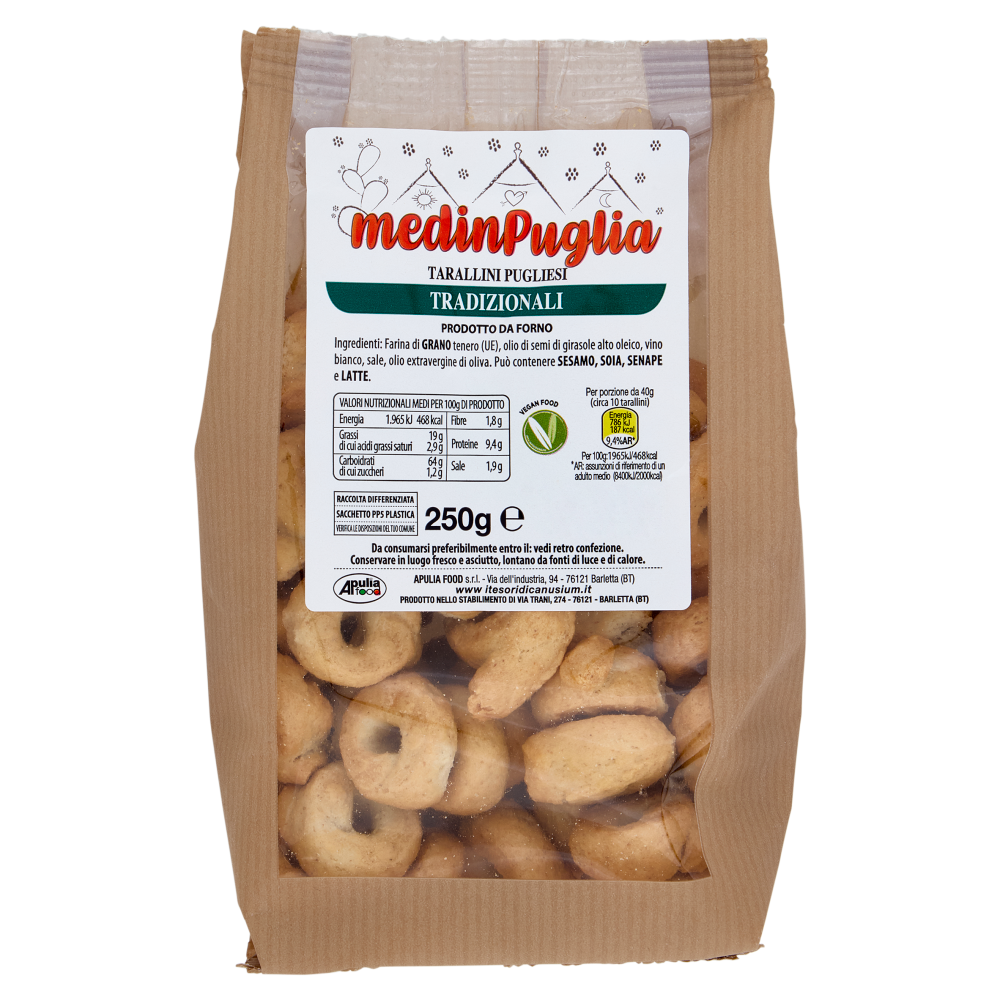 medinPuglia Tarallini Pugliesi Tradizionali 250 g