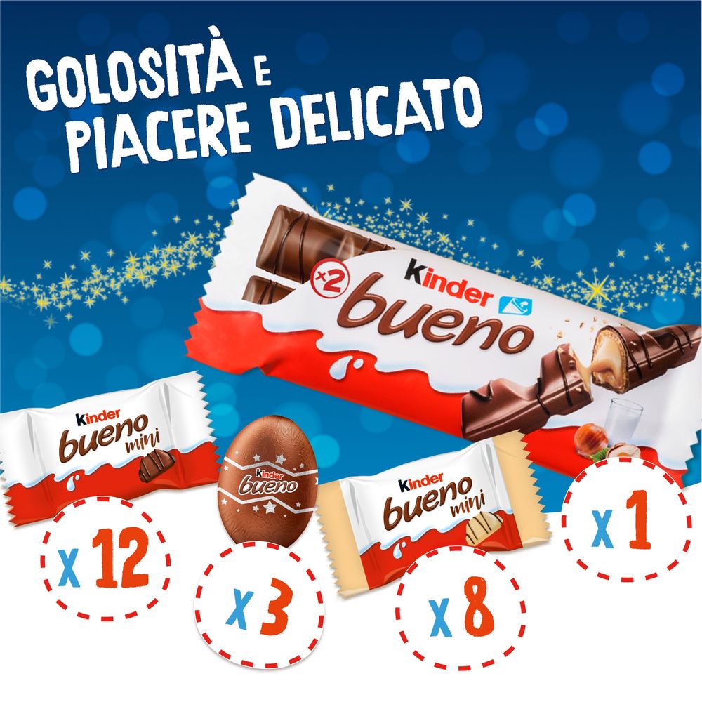 Kinder bueno Calendario dell'Avvento 24 pezzi 181 g