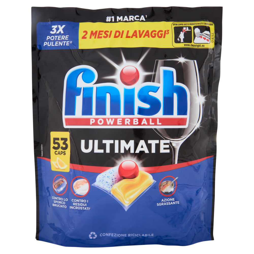 Finish Ultimate Limone pastiglie lavastoviglie 53 lavaggi 683,7 g