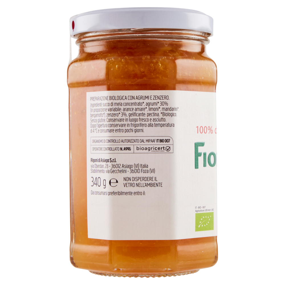 Rigoni di Asiago Fiordifrutta Agrumi e zenzero bio 340 g