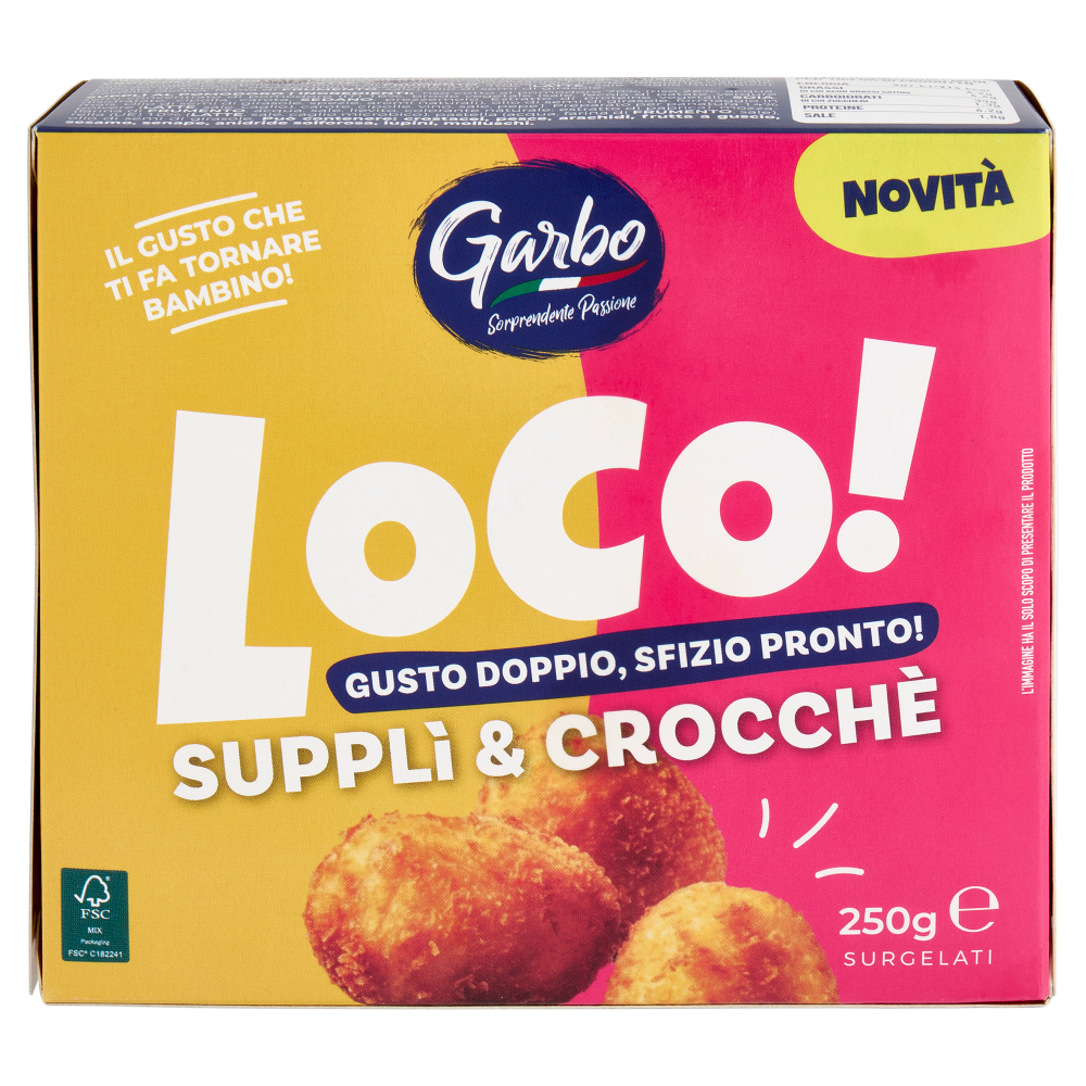 Garbo Loco! Supplì & Crocchè Surgelati 250 g