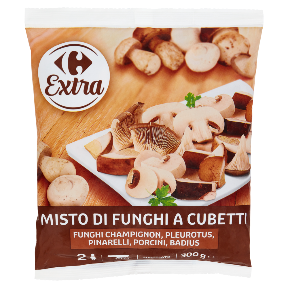 Carrefour Extra Misto di Funghi a Cubetti  Surgelati 300 g