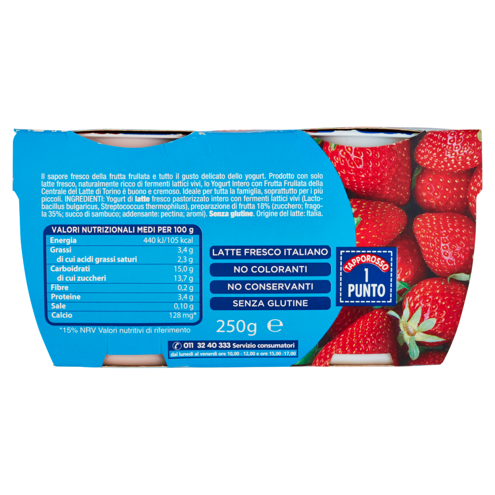 Centrale del Latte di Torino Tapporosso Yogurt Fragola 2 x 125 g