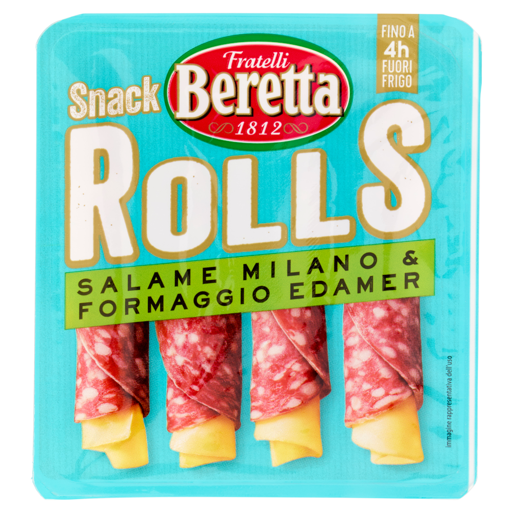 Fratelli Beretta Snack Rolls Salame Milano & Formaggio Edamer 60 g