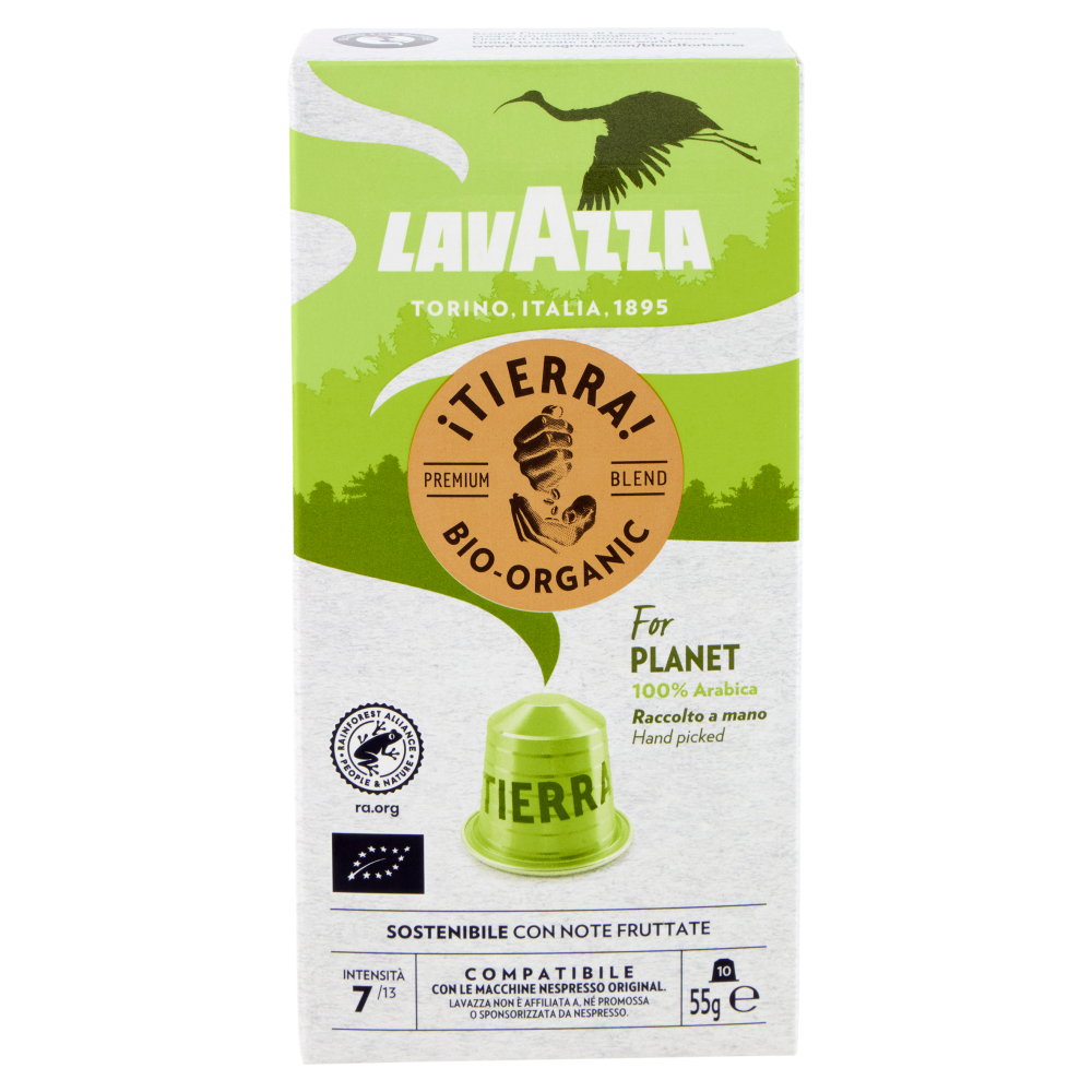 Lavazza iTierra! Bio-Organic For Planet Compatibile con Nespresso Original 10 Capsule 55 g
