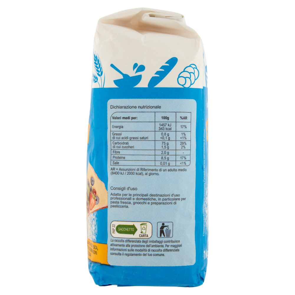 Carrefour Classic Farina di Grano Tenero Tipo "00" Antigrumi 1 kg