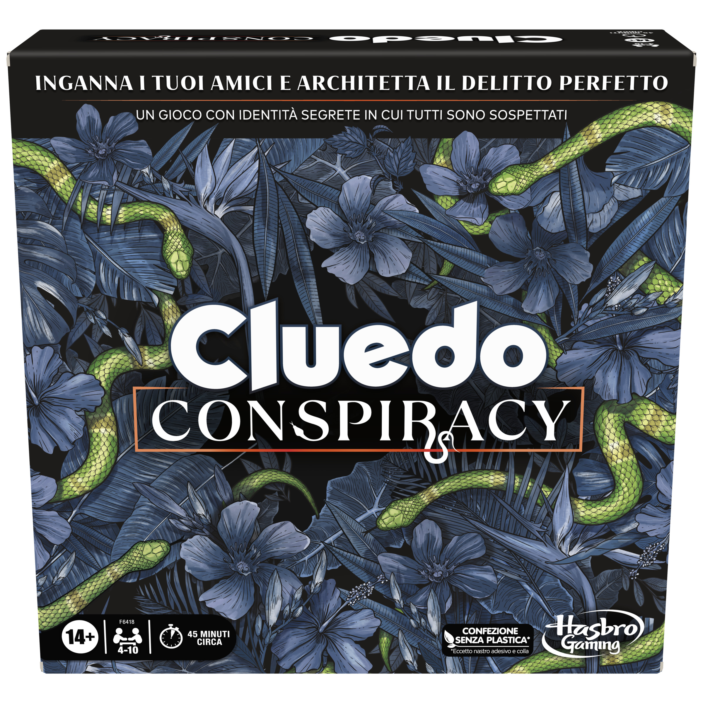Cluedo Conspiracy, gioco da tavolo per adulti e ragazzi, dai 14 anni in su, gioco di strategia con identità segrete, per 4-10 giocatori