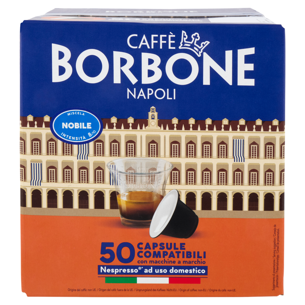 Caff&egrave; Borbone Miscela Nobile Capsule Compatibili Nespresso* ad uso domestico 50 x 5 g