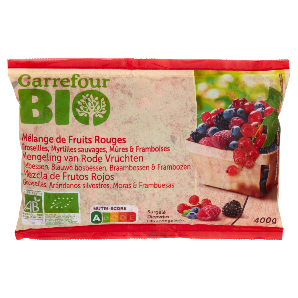 Carrefour Bio Mix di frutti rossi surgelato 400 g