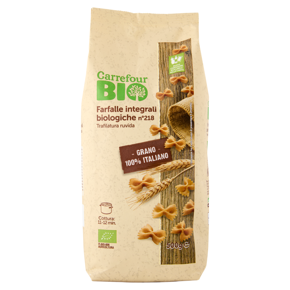Carrefour Bio Farfalle integrali biologiche n°218 500 g