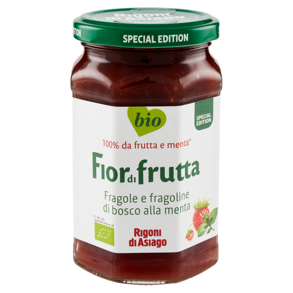 Rigoni di Asiago Fiordifrutta Fragole e fragoline di bosco alla menta bio 330 g