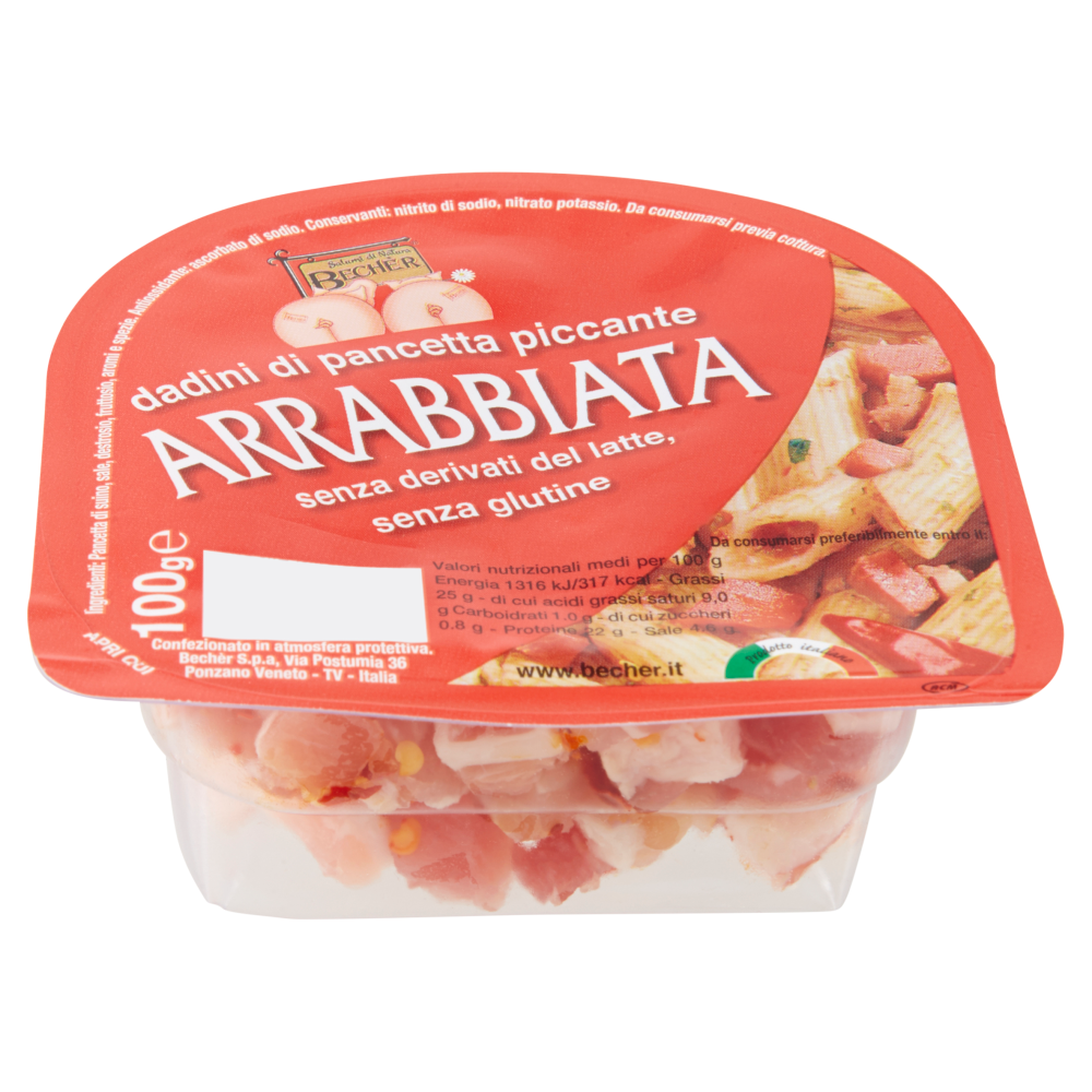 Bechèr dadini di pancetta piccante Arrabbiata 100 g