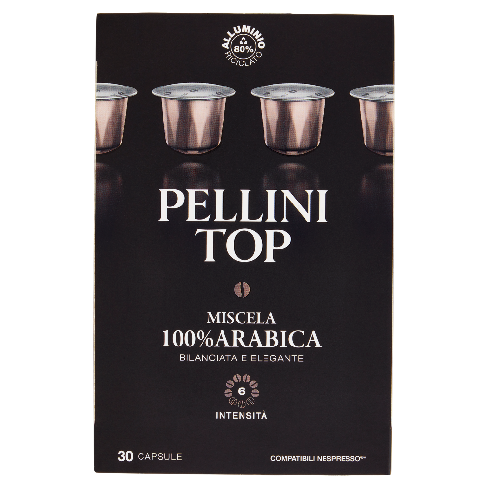 Pellini Top Miscela 100% Arabica Compatibili Nespresso* 30 Capsule 165 g