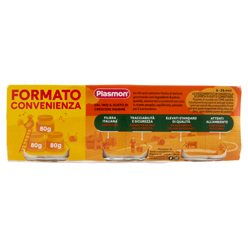 Plasmon Omogeneizzato Pollo con cereale 3 x 80 g
