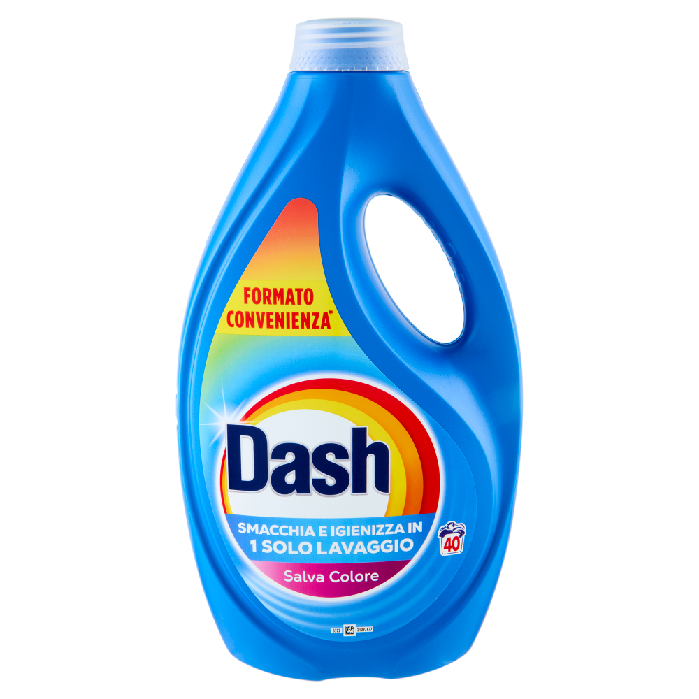 Dash Detersivo Liquido Lavatrice, Salva Colore, 40 Lavaggi 1800 ml