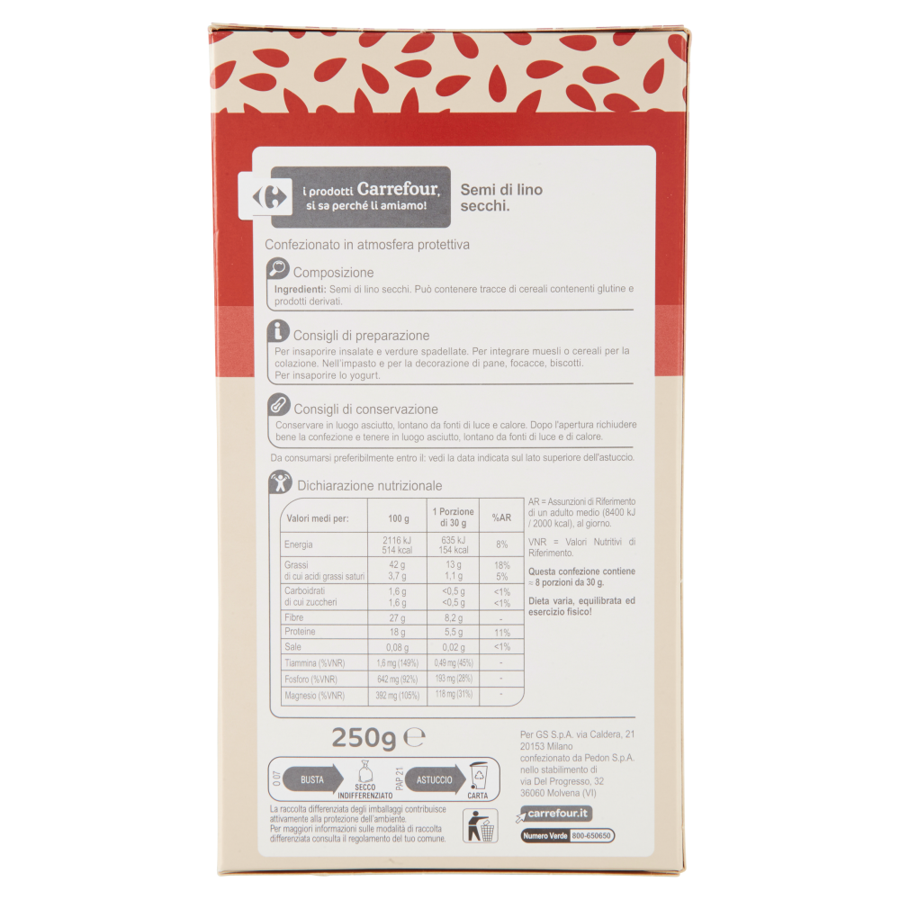 Carrefour Semi di Lino 250 g