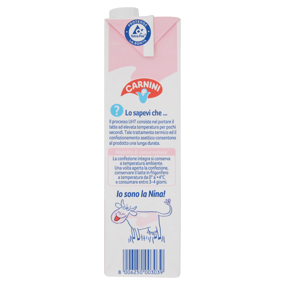 Carnini Latte Parzialmente Scremato UHT il Lungadurata 1000 ml