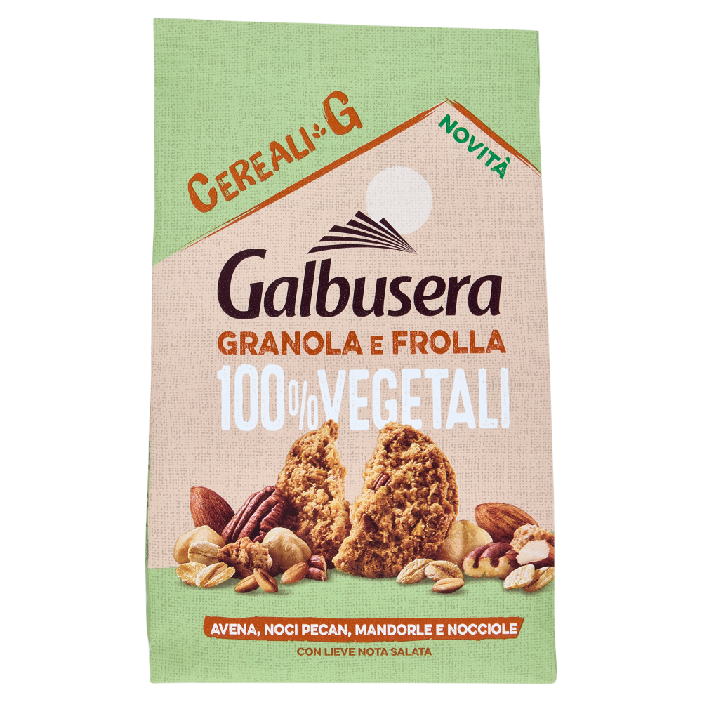 Galbusera Cereali G Granola e Frolla 100% Vegetali Avena, Noci Pecan, Mandorle e Nocciole 280 g