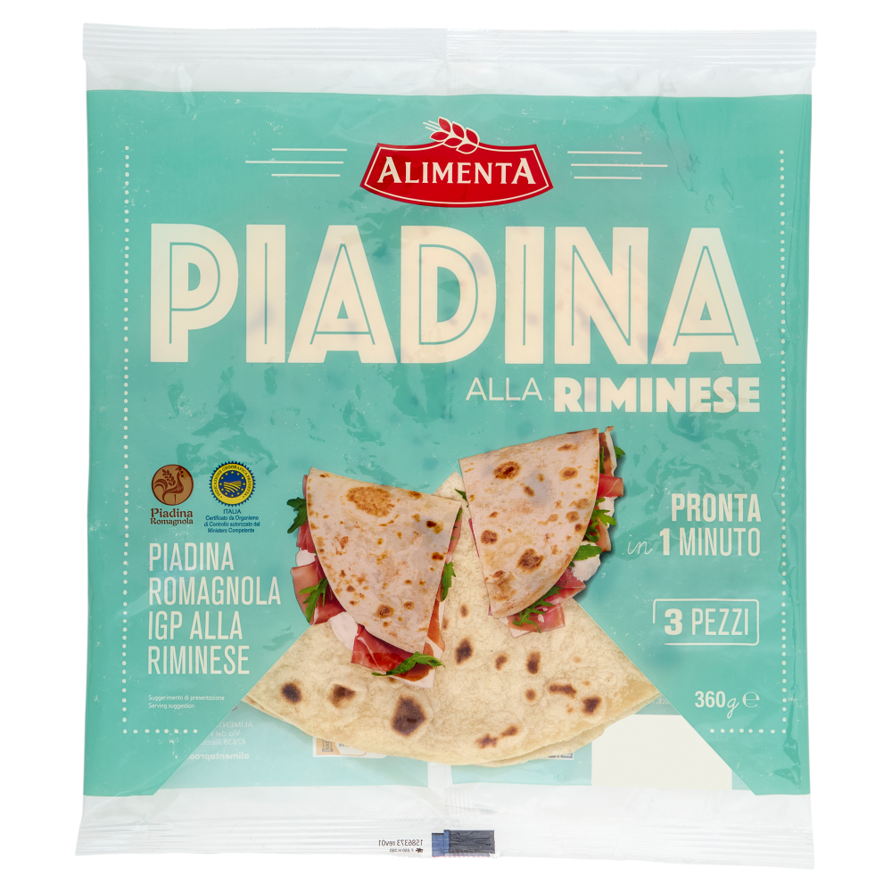 Alimenta Piadina Romagnola IGP alla Riminese 3 pezzi 360 g