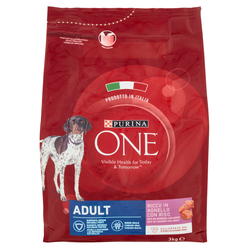 PURINA ONE Adult Ricco in Agnello con Riso 3 kg
