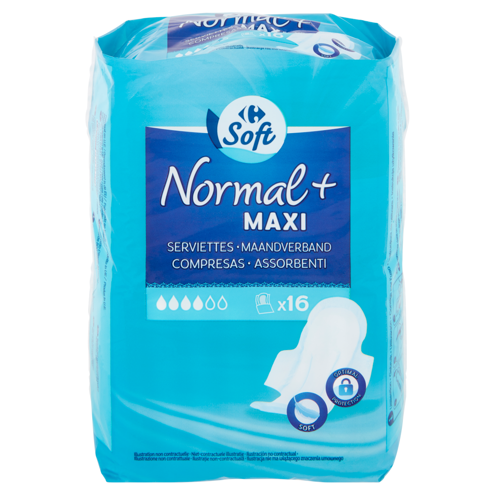 Carrefour Soft Normal + Maxi Assorbenti 16 pz