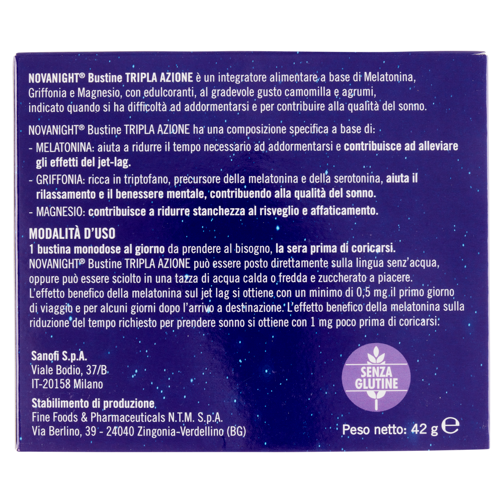 Sanofi Novanight bustine Tripla Azione 20 bustine monodose 42 g