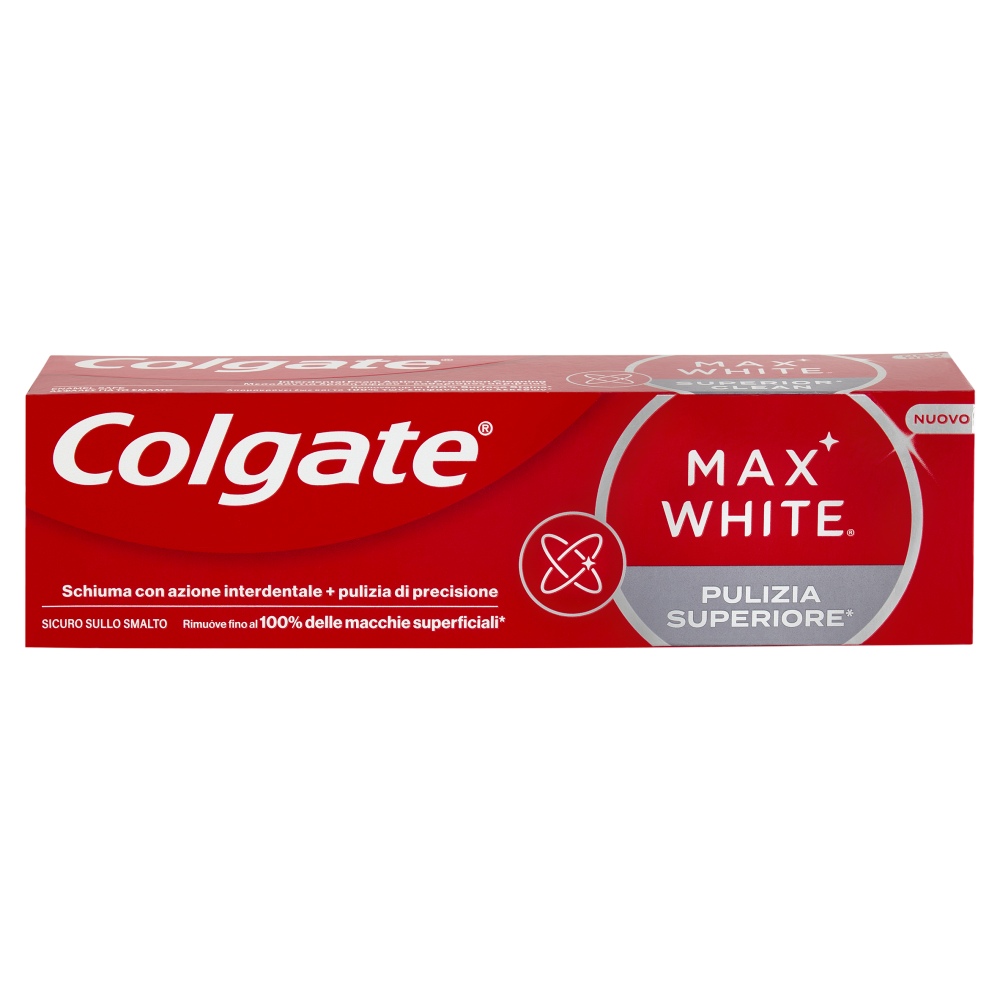 Colgate dentifricio sbiancante Max White Pulizia Superiore 75 ml