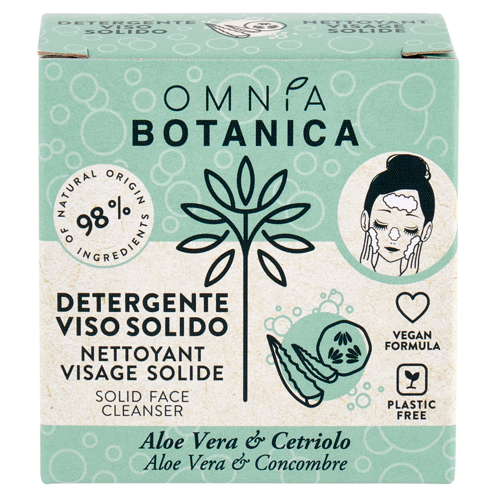 Omnia Botanica Detergente Viso Solido Aloe Vera & Cetriolo 50 g