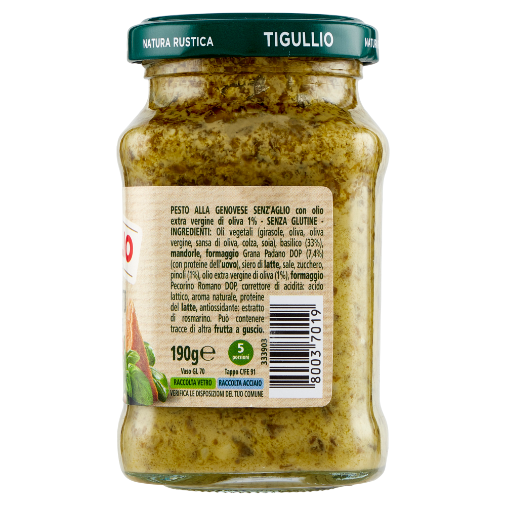 Tigullio Gran Pesto alla Genovese Senz'Aglio 190 g Carrefour