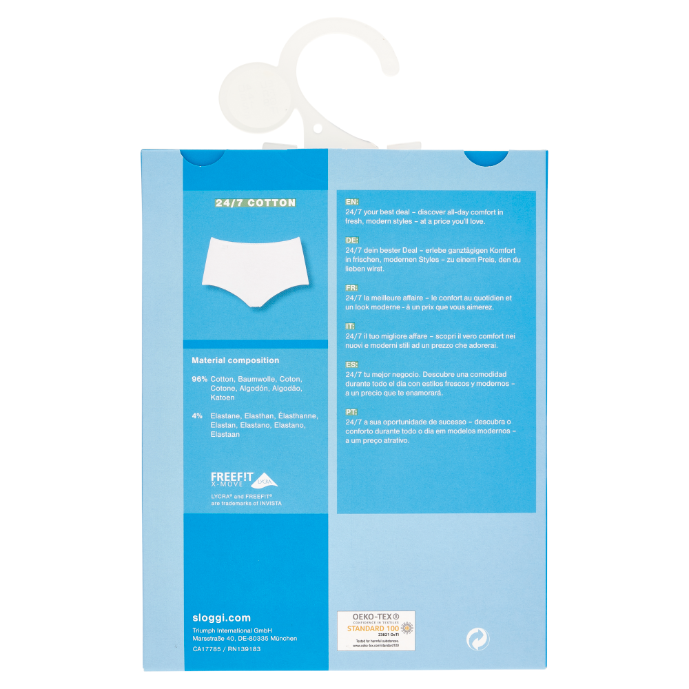 sloggi 24/7 Cotton Midi tg. 2 White 1 pz