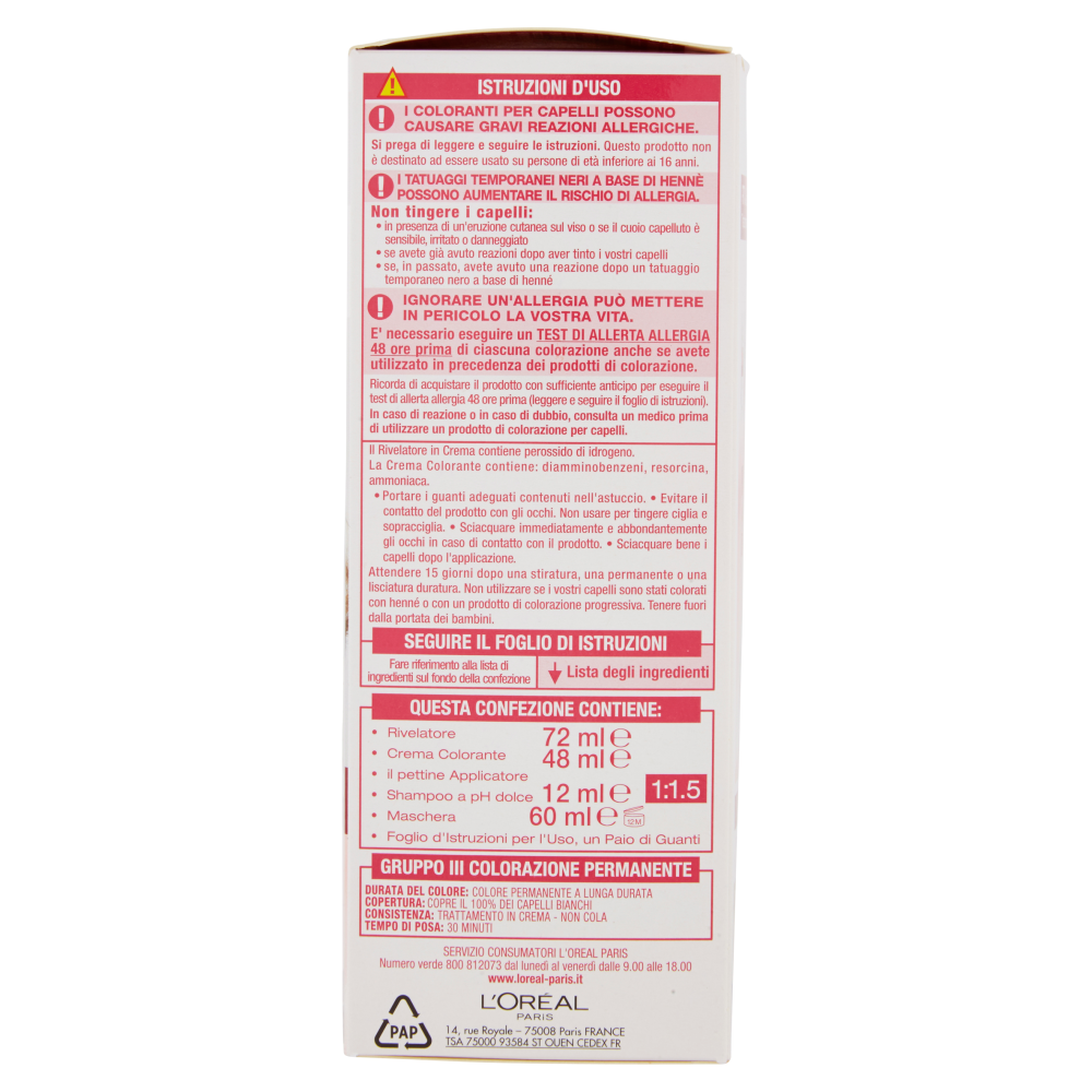 L'Or&eacute;al Paris Excellence Crema colorante triplo trattamento avanzato, 7.3 Biondo Dorato