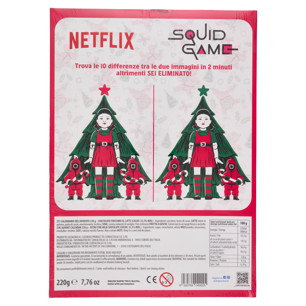 Dolci Preziosi Calendario dell'Avvento Squid Game 220 g