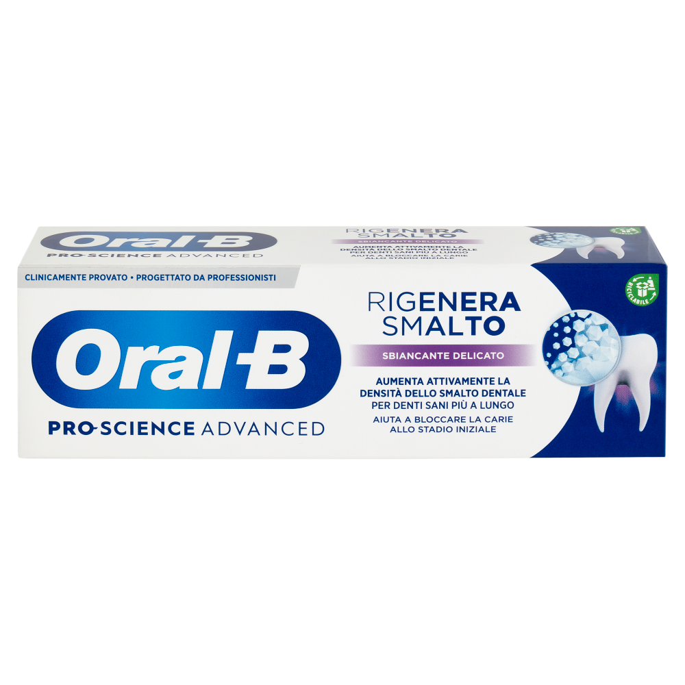 Oral-B Pro-Science Advanced Dentifricio Rigenera Smalto Sbiancante Delicato 75 ml