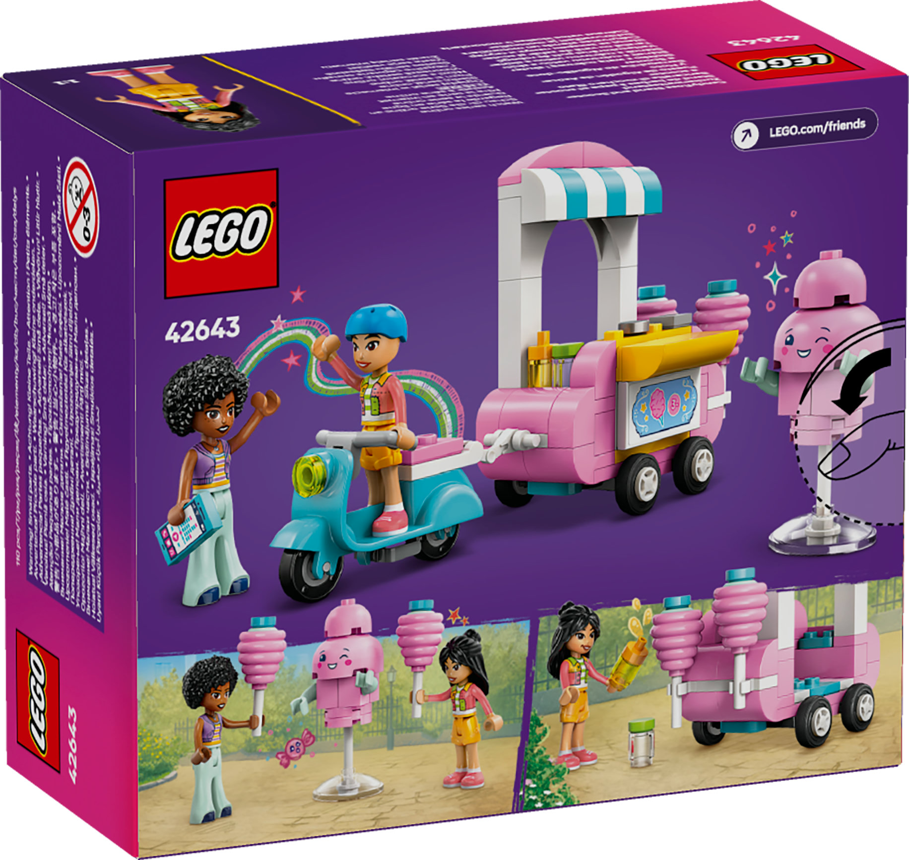 LEGO Friends Bancarella di zucchero filato e scooter