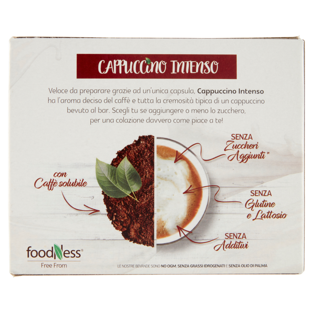 foodNess Cappuccino Intenso da zuccherare Dolcegusto Compatibile 10 x 10 g